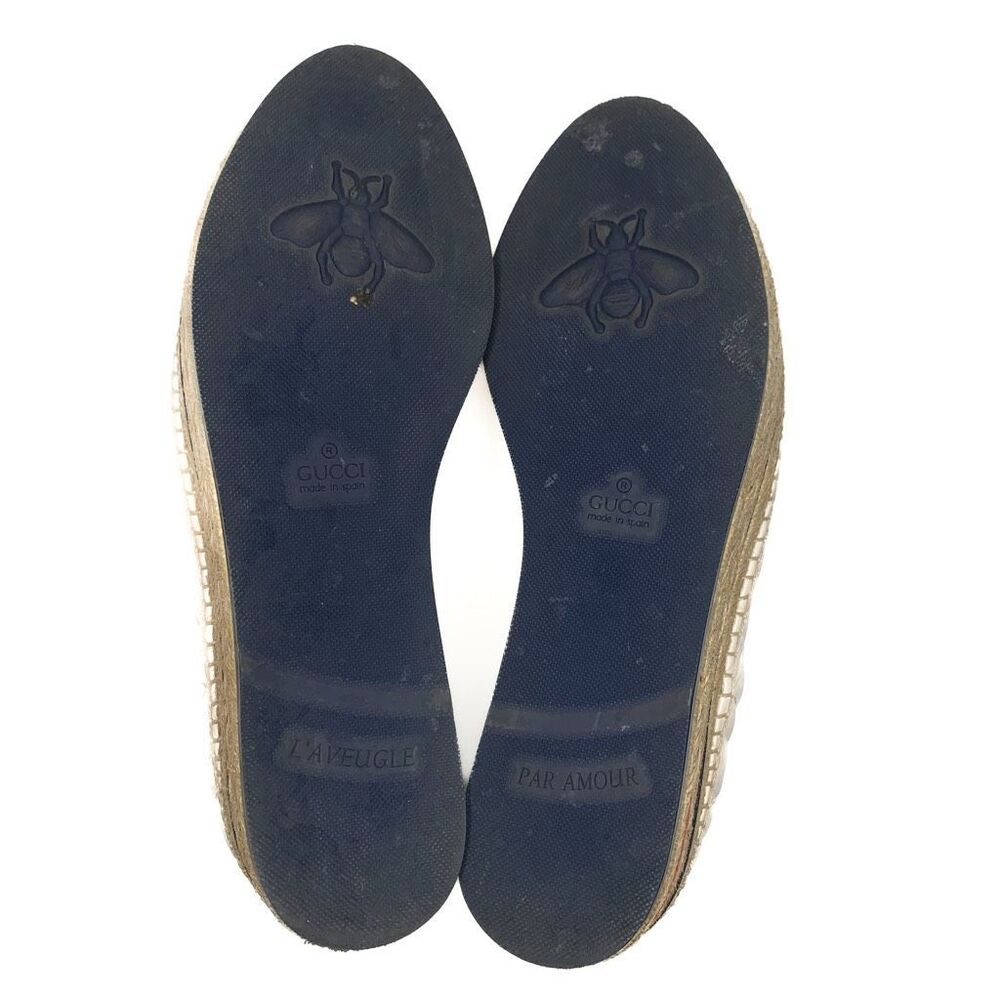 Gucci White Espadrilles with Multicolor Stripes - Picture 11 of 12